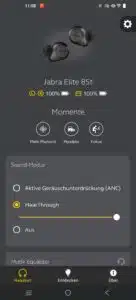 Jabra Elite 85t Sound+ App