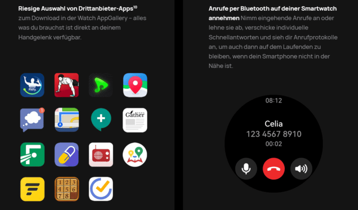 HUAWEI Watch GT3 Pro BT Calls und Drittanbieter Apps