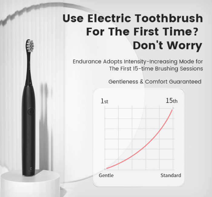 Oclean Endurance Schall-Zahnbürste Einsteigermodus