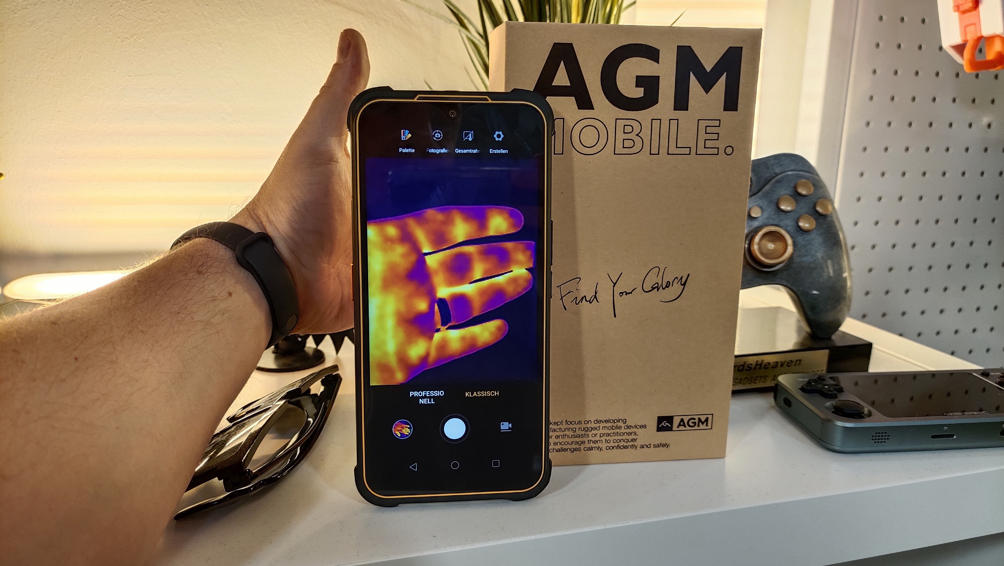 AGM Glory G1S Test & Review Verpackung und Wärmebildkamera