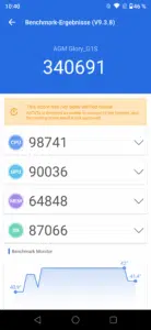AGM Glory G1S Test & Review Screenshot Performance
