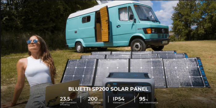 Bluetti Solarpaneele SP200 200 Watt Specs