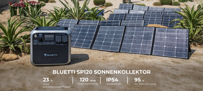 Bluetti Solarpaneele SP120 120 Watt Specs