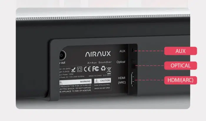 AirAux AA-SAR3 120W 2 in 1 Soundbar