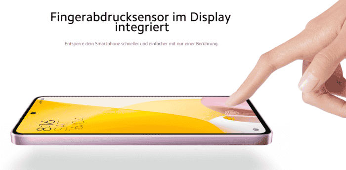 Xiaomi 12 Lite Fingerabdrucksensor unter Display