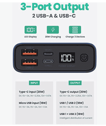 TOPK Powerbank 10.000 / 20.000 mAh
