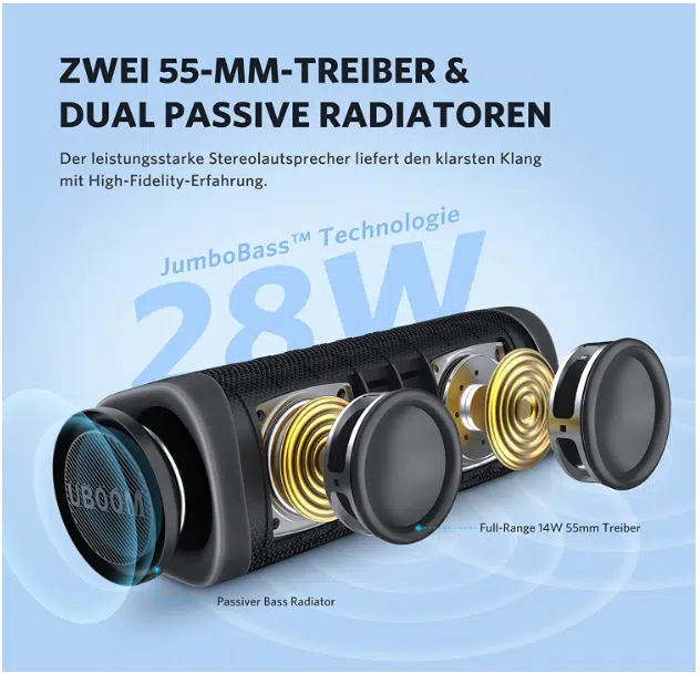 EarFun UBOOM L Bluetooth Lautsprecher Dual Treiber