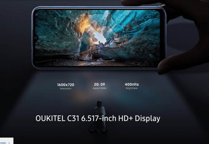 Oukitel C31 Display Spezifikationen