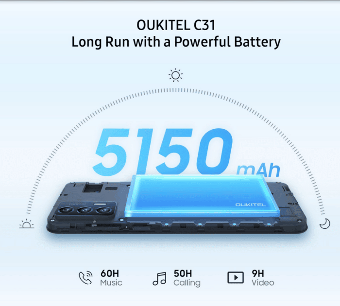 Oukitel C31 Akku Kapazität