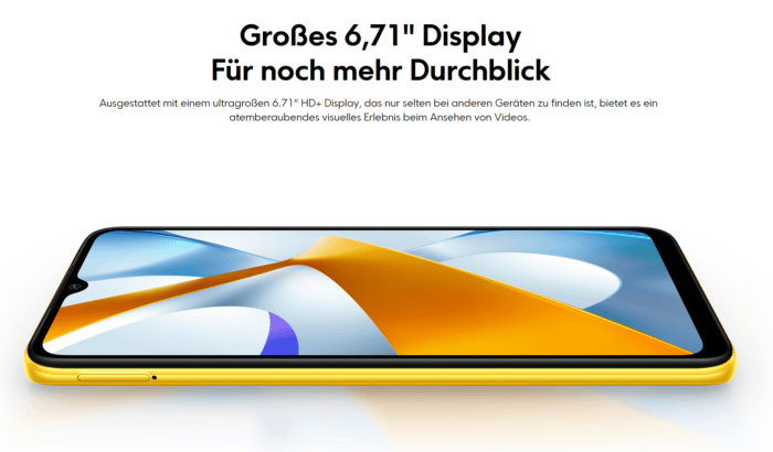 Poco C40 Großes Display