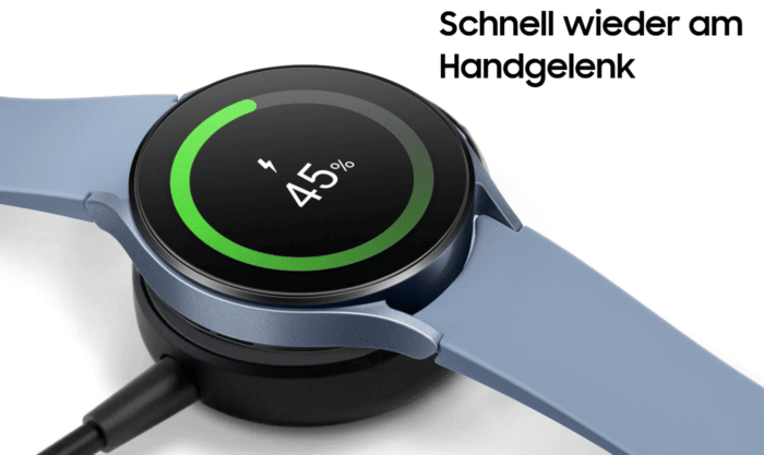 Samsung Galaxy Watch 5 10W Schhnellladefunktion