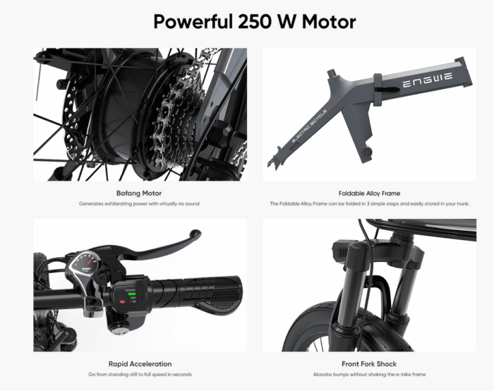 Engwe C20 faltbares E-Bike Detailsansischt