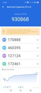 OnePlus 10T Test & Review Antutu benchmark