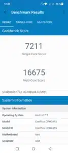 OnePlus 10T Test & Review Geekbench 4benchmark