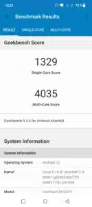 OnePlus 10T Test & Review Geekbench 5benchmark