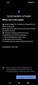 Nothing Phone 1 Test & Review Updateverhalten