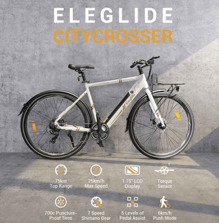 Eleglide Citycrosser Elektrofahrrad Technische Daten im Überblick