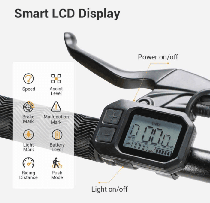 Eleglide Citycrosser Elektrofahrrad LCD-Display