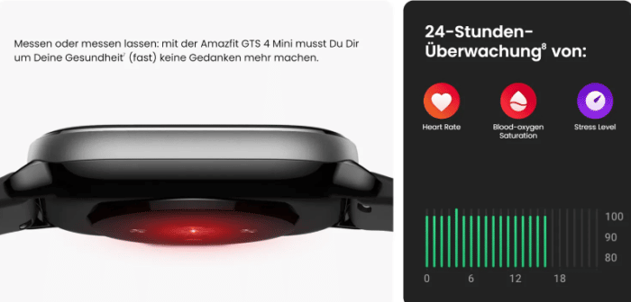 Amazfit GTS 4 Mini Gesundheitstracker