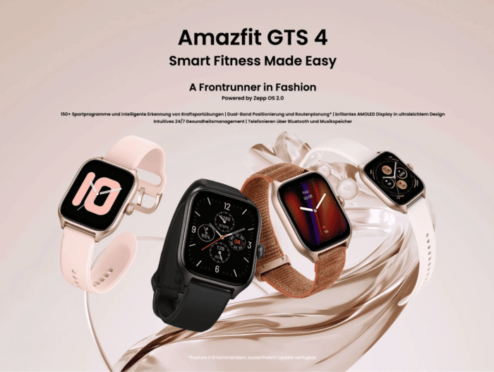 Amazfit GTS 4 Farben und Armbänder 