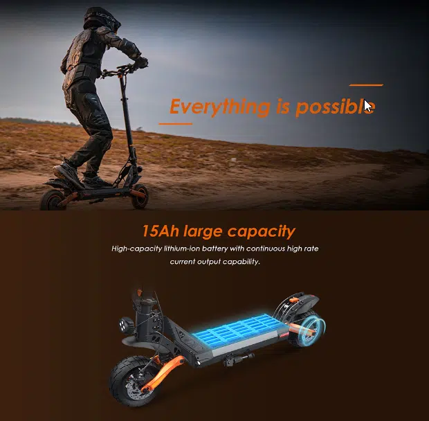 KuKirin G2 PRO E-Scooter Akkukapazität