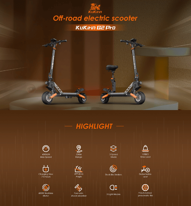 KuKirin G2 PRO E-Scooter Highlights