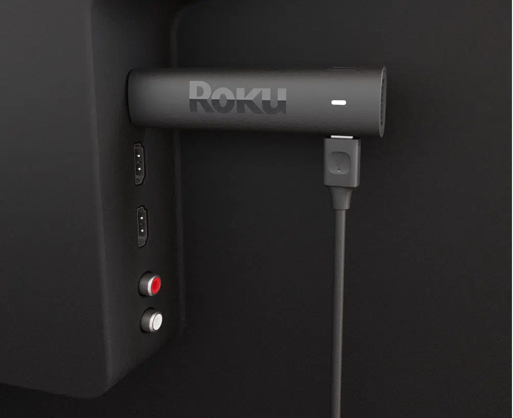 Roku Streaming Stick 4K Anbringung am TV