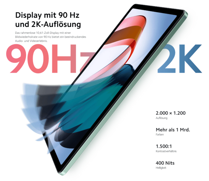 Redmi Pad 10,6 Zoll 90Hz Display