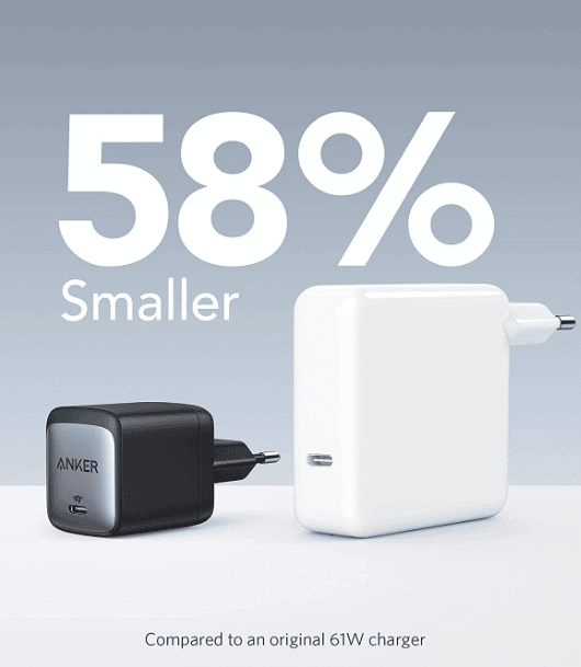 Anker Nano USB-C Netzteil größenvergleich