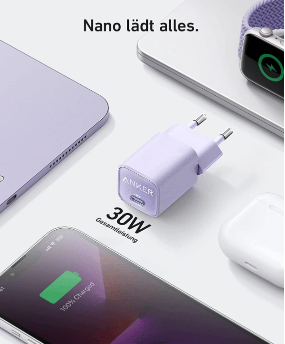Anker Nano USB-C Netzteil größenvergleich