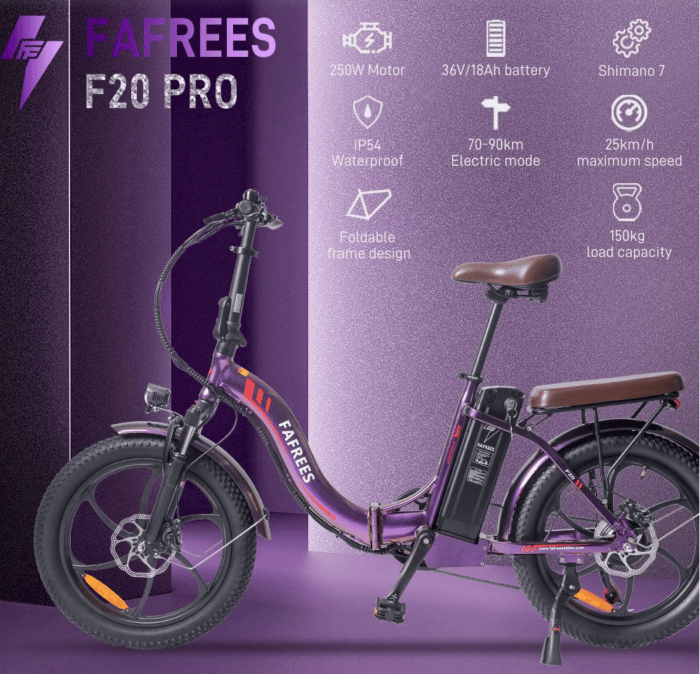 2022 10 21 13 01 29 FAFREES F20 Pro Electric Bike 20 Inch 25Km h 36V 18AH 250W   Purple