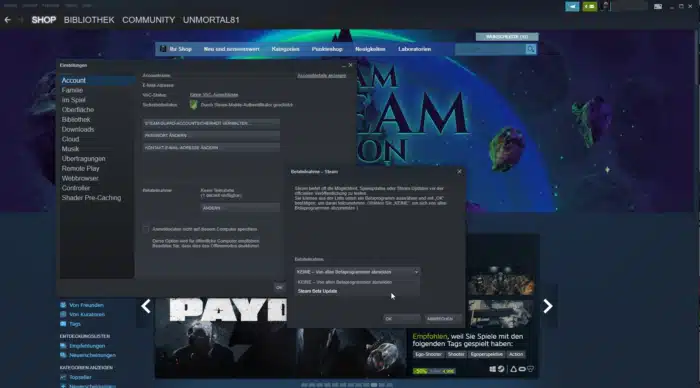 Offizielles Steam Deck UI auf dem PC Beta Updates aktivieren