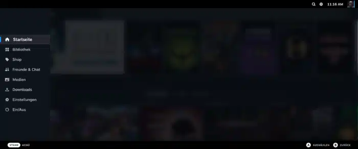 Offizielles Steam Deck UI auf dem PC Frontend
