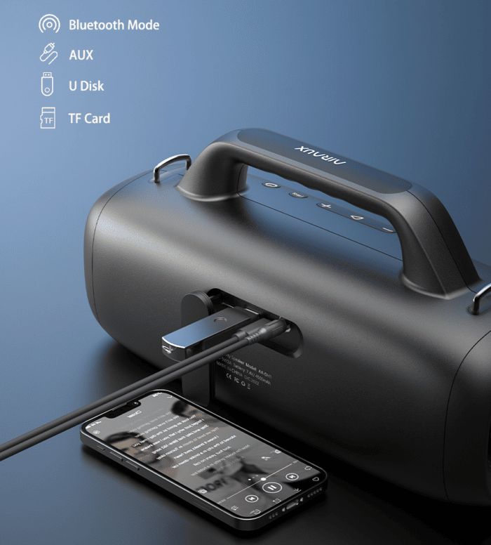AirAux AA-DH1 Bluetooth Lautsprecher Anschlüsse