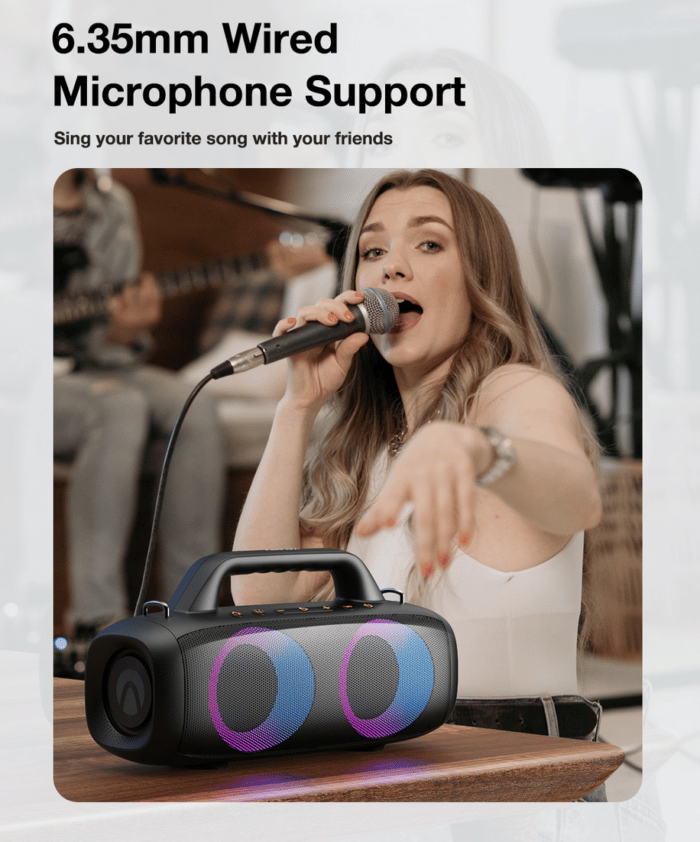 AirAux AA-DH1 Bluetooth Lautsprecher Mikrofon Anschluss