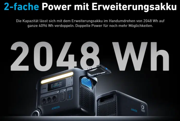Anker PowerHouse 767 Akkuleistung + Zusatzakku
