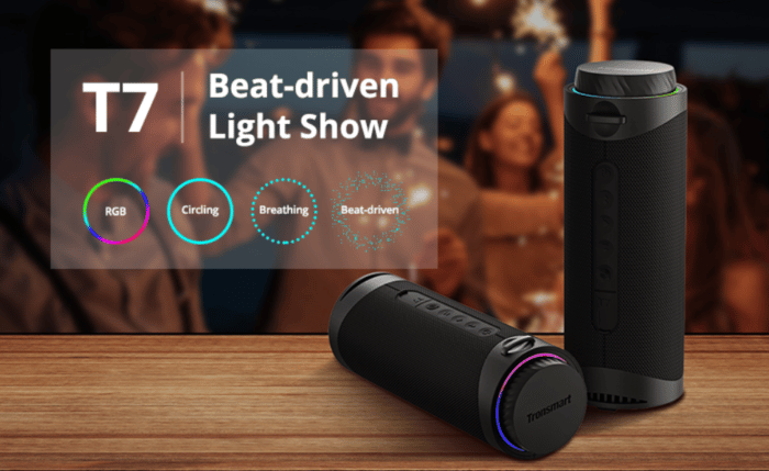Tronsmart T7 360° Bluetooth Lautsprecher LED Beleuchtung