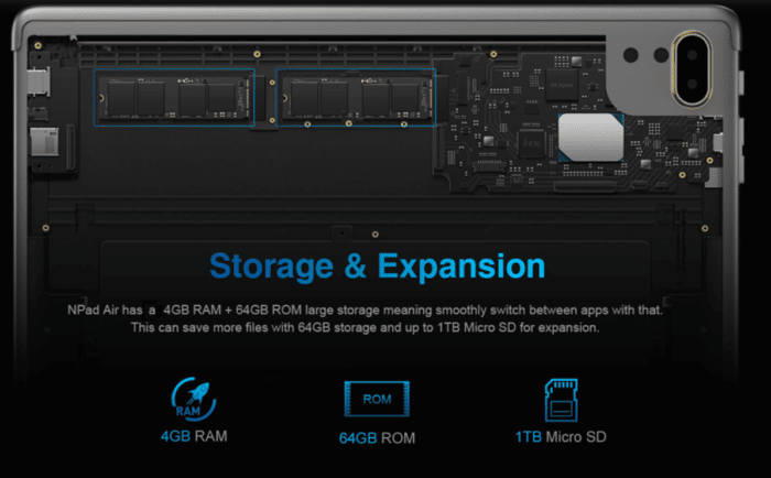N-one NPad Air Tablet Speicherweiterung