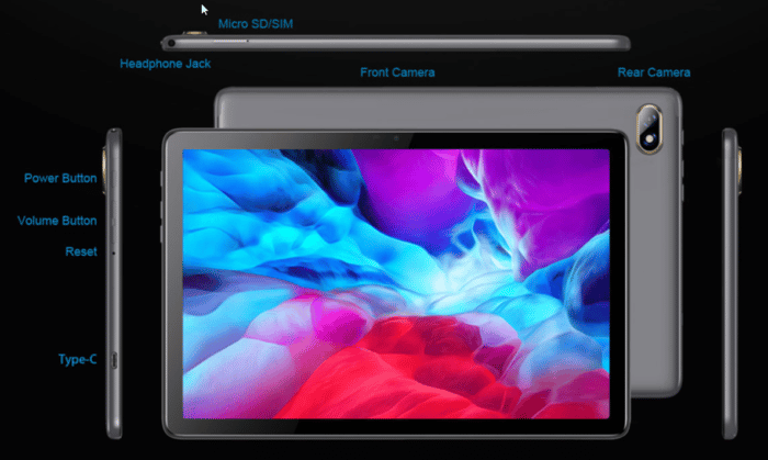 N-one NPad Air Tablet Bedienelemnte + Rundumansicht