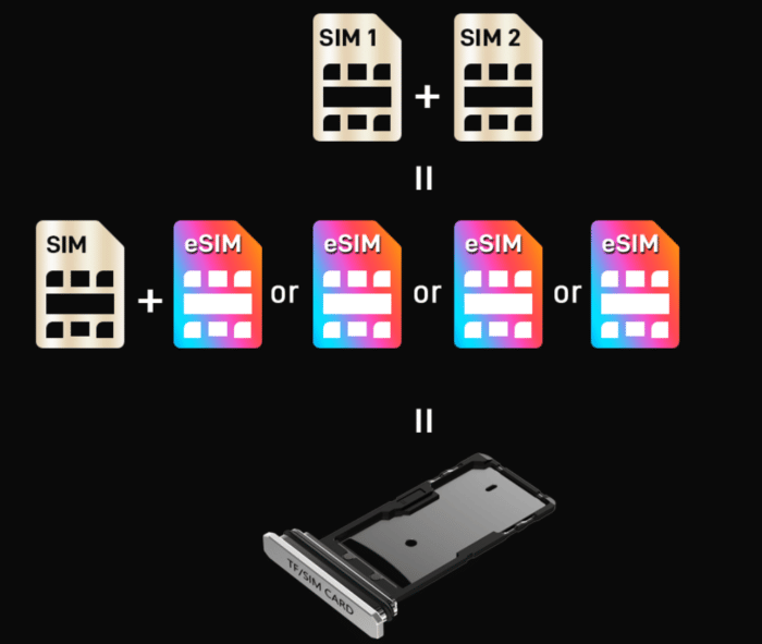 Doogee V30 eSIM und SIM-Karten Option