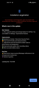 Nothing Phone 1 Test & Review Updateverhalten
