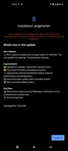 Nothing Phone 1 Test & Review Updateverhalten
