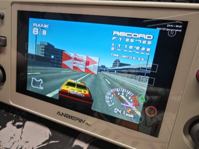 Anbernic RG505 PS1 Emulatuon Ridge Racer 4
