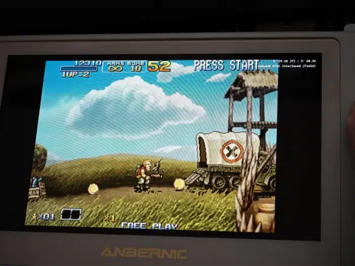 Anbernic RG505 Playstation 2 Emulation Metal Slug
