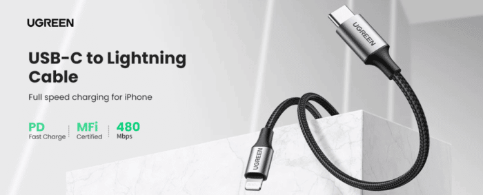 Ugreen 20W USB C zu Lightning Kabel