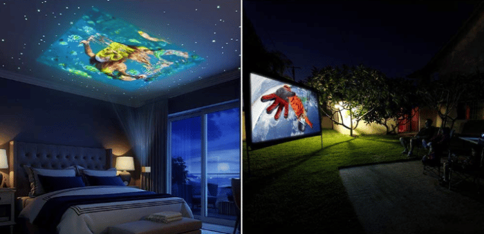 Vamvo YG300 Pro Mini Projector examples