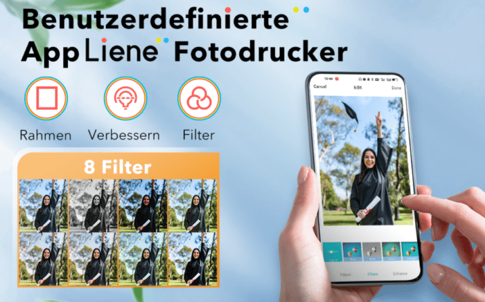 Liene 2x3'' Mini Fotodrucker Software und Anpassungsmöglichkeiten