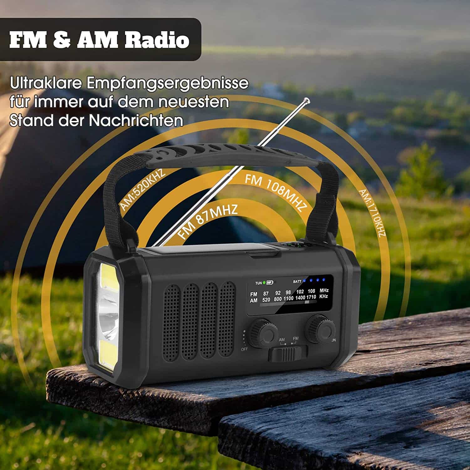 Solar Radio mit AM & FM Radio