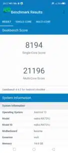 Nubia  Redmagic 8 Pro Test & Review Screenshots Geekbench 4