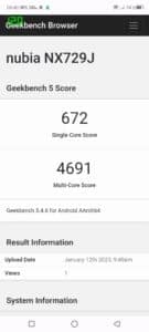 Nubia  Redmagic 8 Pro Test & Review Screenshots Geekbench 5